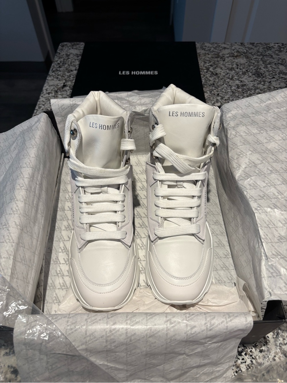 Les Hommes Chunky Hi Boots